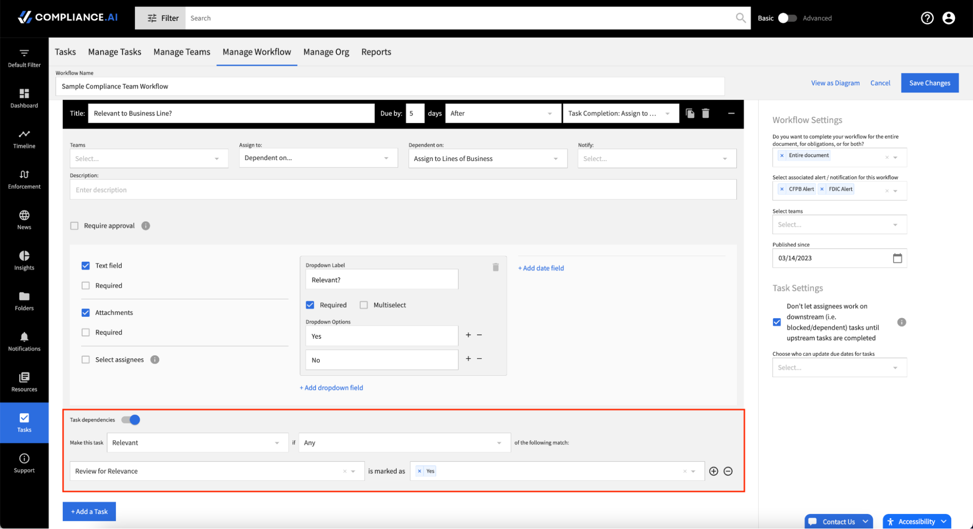 Creating & Managing Workflows - Compliance.ai | Training Center